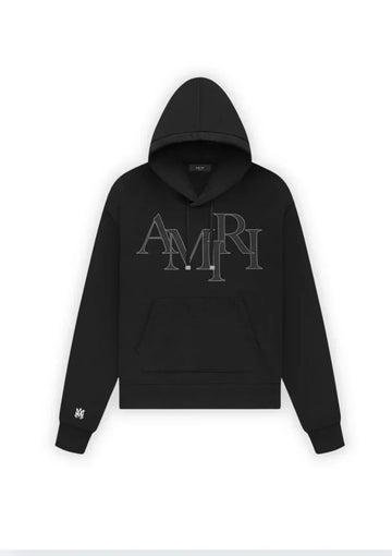 AMIRI STAGGERED LOGO HOODIE
